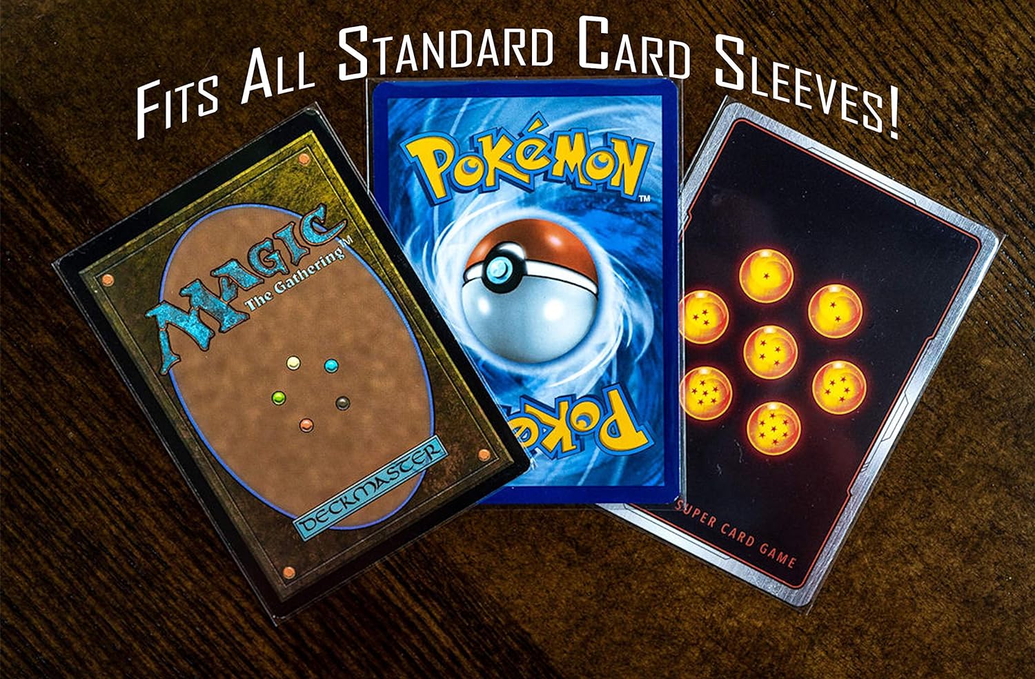 Clear standard size sleeves for trading card protection and storage